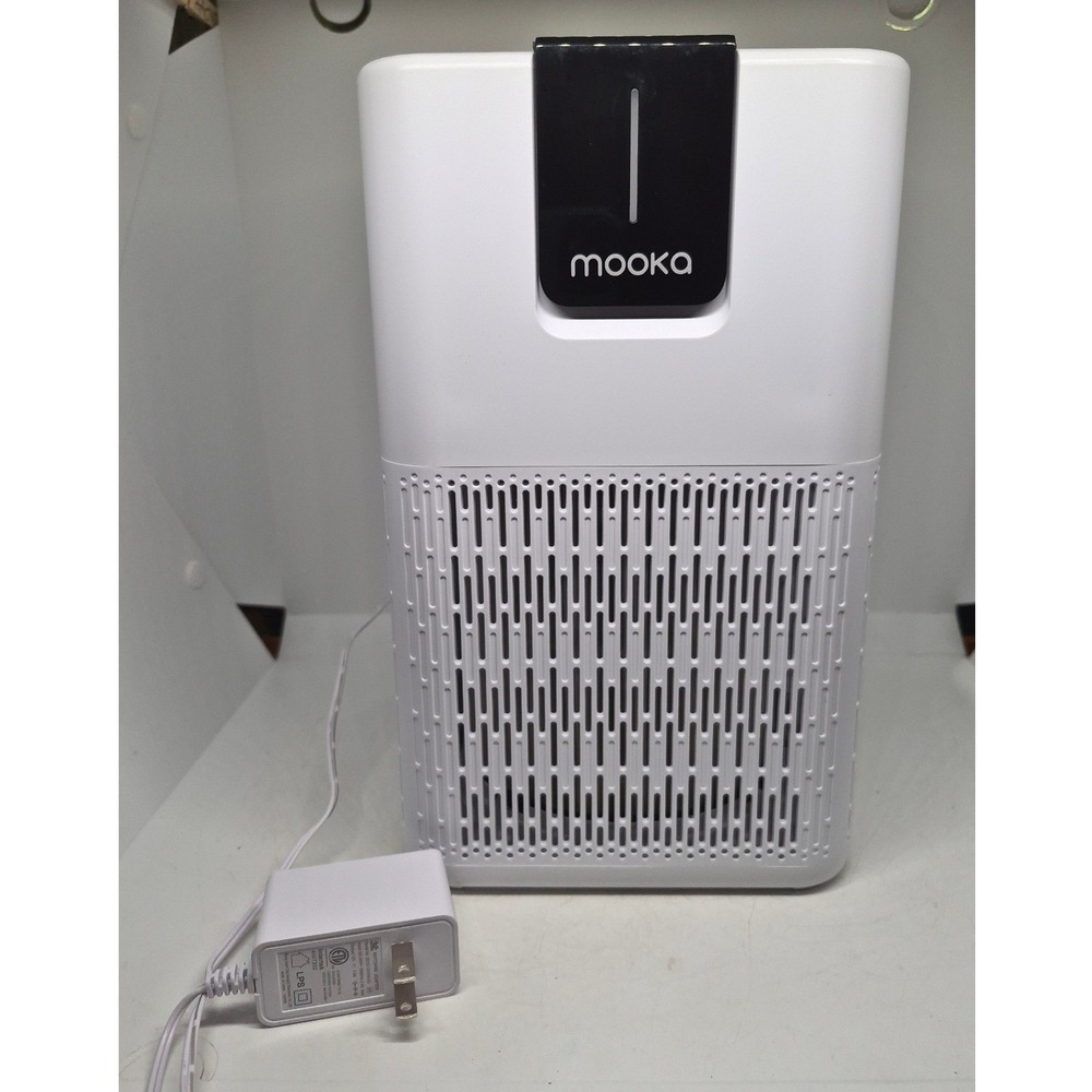 MOOKA Air Purifier White Tower Digital Timer Night Light Home Office Filter